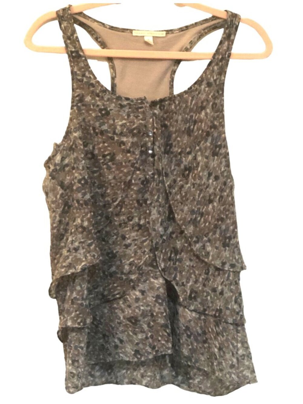 Whimsigoth Forest Fairy Dark Cottage Boho Tank Sz M Romantic Henley Grunge Y2K